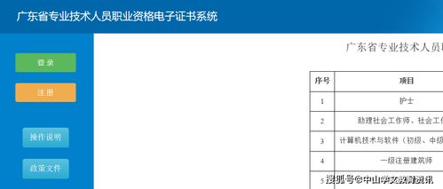 关于广东省专业技术人员职业资格电子证书系统操作说明的通知