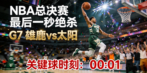 NBA赛事录像视频封面 - 总决赛最后一秒绝杀镜头回放